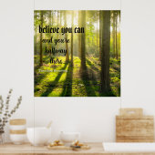 信じよ。メッセージ感動的、編集可能。 ポスター (キッチン)