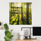 信じよ。メッセージ感動的、編集可能。 ポスター (ホームオフィス)