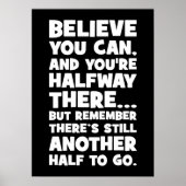 信じよ – 成功おもしろいやる気を起こさせる ポスター (正面)