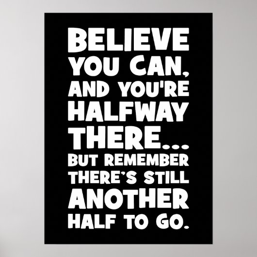 信じよ – 成功おもしろいやる気を起こさせる ポスター (正面)