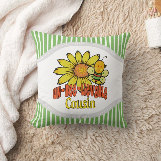 信じられないいとこのヒマワリとミツバチ クッション (ブランケット)