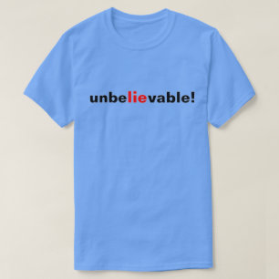 信じられないうそつき赤黒の政治面のTシャツ Tシャツ