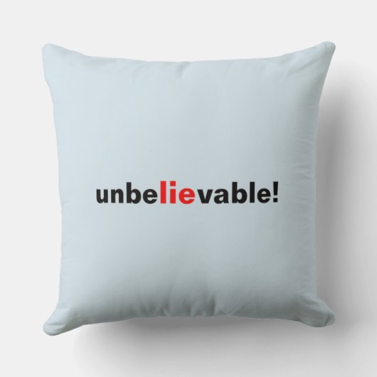 信じられないうそつき赤黒政治枕 クッション (裏面)