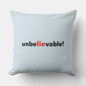 信じられないうそつき赤黒政治枕 クッション (正面)