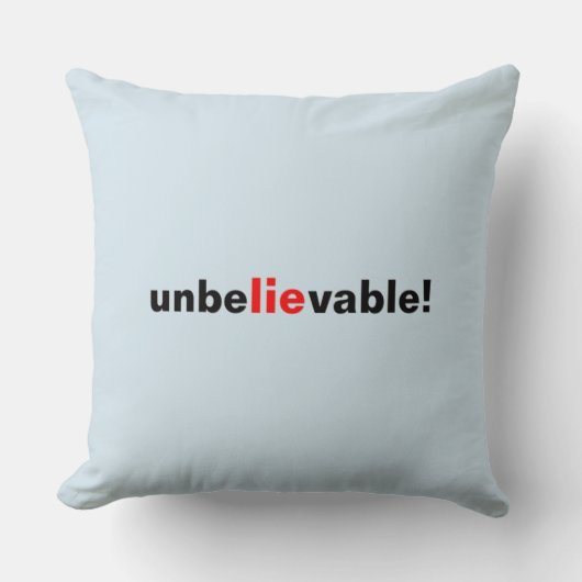 信じられないうそつき赤黒政治枕 クッション (正面)