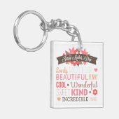 信じられないお母さんハッピーお母さんの日キーチェーン キーホルダー (正面左)