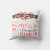 信じられないお母さん幸せな母の日 | クッション (裏面)