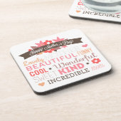 信じられないお母さん幸せな母の日 |コースター コースター (左側)