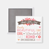 信じられないお母さん幸せな母の日 |マグネット マグネット (正面/裏面)