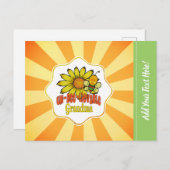 信じられないほどのひまわりと蜂のおばあちゃん ポストカード (正面/裏面)