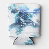 信じられないほどのイルカタイポグラフィ 缶クーラー (正面)