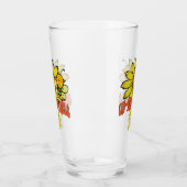 信じられないほどのギギヒマワリとミツバチ タンブラーグラス (左)