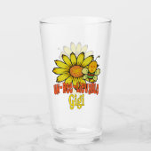 信じられないほどのギギヒマワリとミツバチ タンブラーグラス (正面)