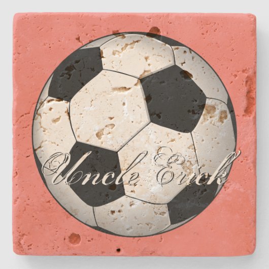 信じられないほどのサッカースポーツ予算モノグラム ストーンコースター (正面)