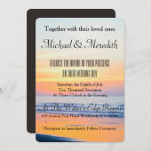 信じられないほどのサンセットビーチ結婚式招待状 招待状 (正面/裏面)