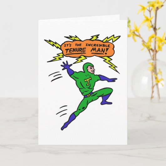 信じられないほどのテニュアマンスーパーヒーローアニメ漫画おもしろい カード (黄色い花)