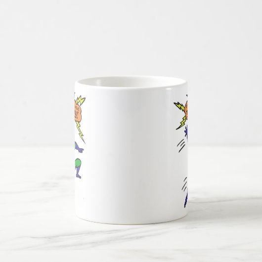 信じられないほどのテニュアマンスーパーヒーローアニメ漫画おもしろい コーヒーマグカップ (中央)