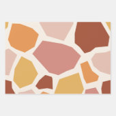 信じられないほどのデザインカラフルフローラブルーとピンク ラッピングペーパーシート (正面3)