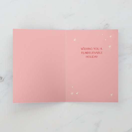 信じられないほどの休日応援折り畳まれたグリーティングカード カード (内部)