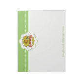 信じられないほどの娘ひまわりの花とミツバチ ノートパッド (回転)