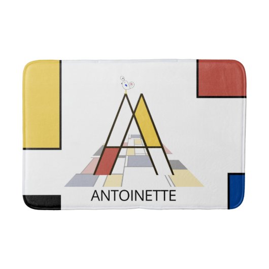 信じられないほどの新可塑性アートモノグラム。レターA バスマット (正面)