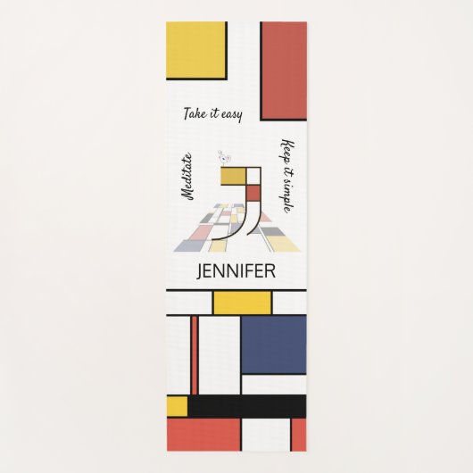 信じられないほどの新可塑性アートモノグラム。レターJ ヨガマット (正面)