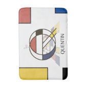 信じられないほどの新可塑性アートモノグラム。レターQ バスマット (正面縦)