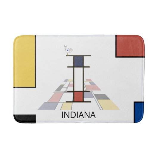 信じられないほどの新可塑性アートモノグラム。手紙I バスマット (正面)