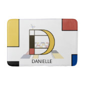 信じられないほどの新可塑性アートモノグラム。文字D バスマット (正面)