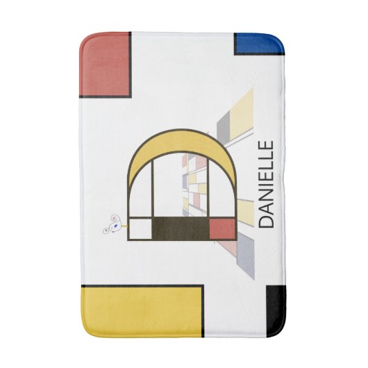 信じられないほどの新可塑性アートモノグラム。文字D バスマット (正面縦)