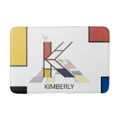 信じられないほどの新可塑性アートモノグラム。文字K バスマット (正面)