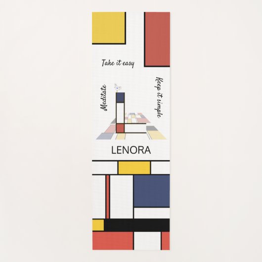 信じられないほどの新可塑性アートモノグラム。文字L ヨガマット (正面)