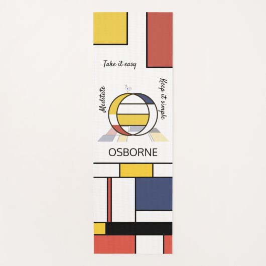 信じられないほどの新可塑性アートモノグラム。文字O ヨガマット (正面)