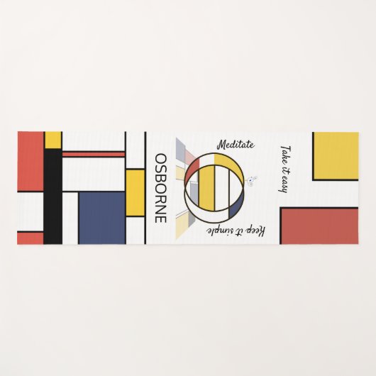 信じられないほどの新可塑性アートモノグラム。文字O ヨガマット (正面(横))