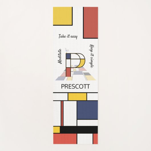 信じられないほどの新可塑性アートモノグラム。文字P ヨガマット (正面)