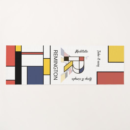 信じられないほどの新可塑性アートモノグラム。文字R ヨガマット (正面(横))