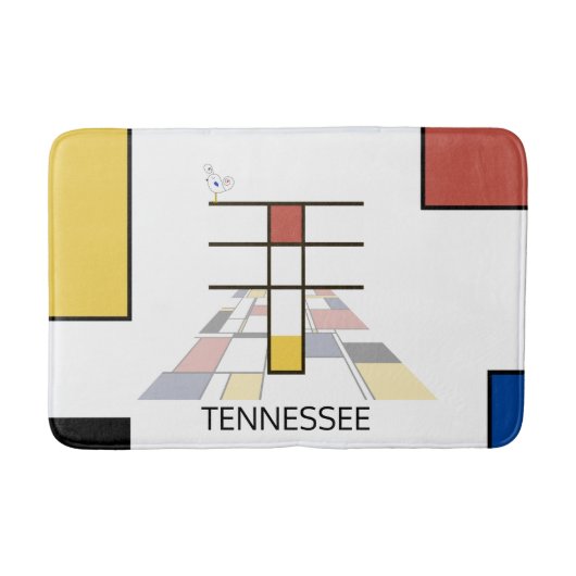 信じられないほどの新可塑性アートモノグラム。文字T バスマット (正面)