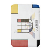 信じられないほどの新可塑性アートモノグラム。文字U バスマット (正面縦)