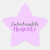 信じられないほどの瞬間ステッカー 星シール (正面)