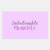 信じられないほどの瞬間ステッカー 長方形シール (正面)