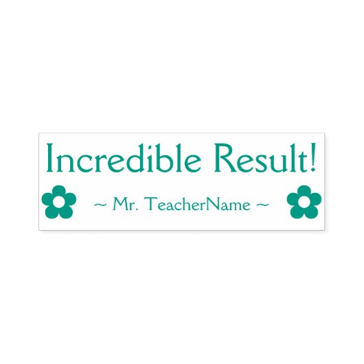 "信じられないほどの結果!" +チューターの名前ラバースタンプ セルフインキングスタンプ (デザイン)