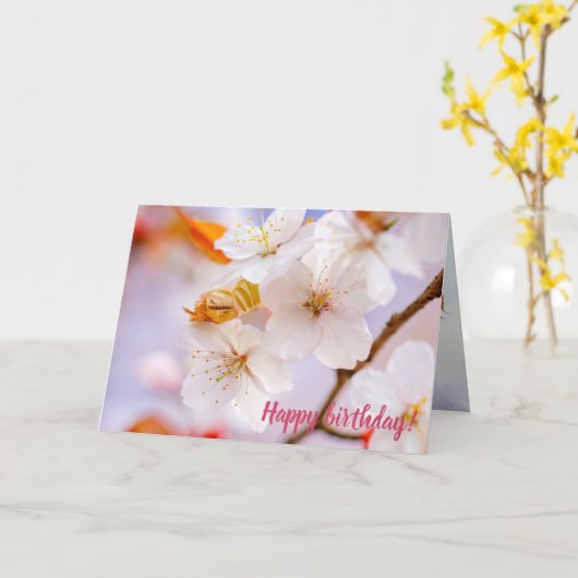 信じられないほどの美しいの桜の花春 カード (黄色い花)