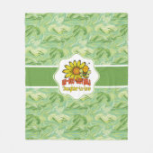 信じられないほどの義理の娘ひまわりの花とミツバチ フリースブランケット (正面)