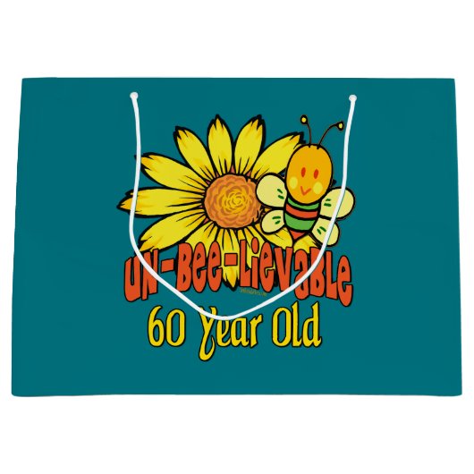 信じられないほどの60番目の誕生日ギフト ラージペーパーバッグ (正面)