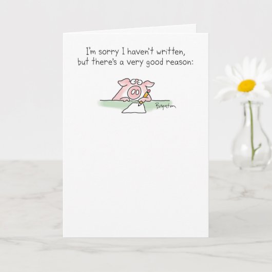 信じられないほど怠け者ピグバイサンドラボイントン カード (小さな植物)