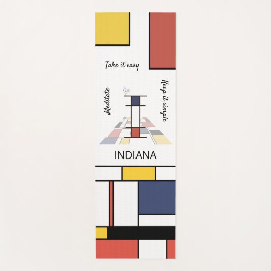 信じられないほど新生物主義の芸術モノグラム。レターI ヨガマット (正面)