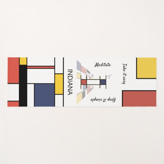 信じられないほど新生物主義の芸術モノグラム。レターI ヨガマット (正面(横))