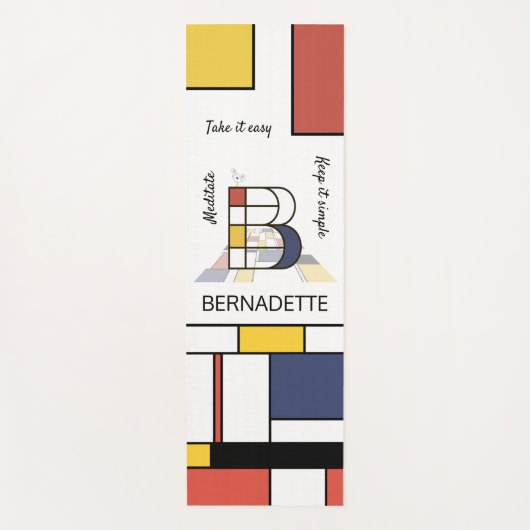 信じられないほど新生物主義の芸術モノグラム。文字B ヨガマット (正面)