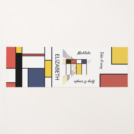 信じられないほど新生物主義の芸術モノグラム。文字E ヨガマット (正面(横))