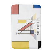 信じられないほど新生物主義の芸術モノグラム。文字N バスマット (正面縦)